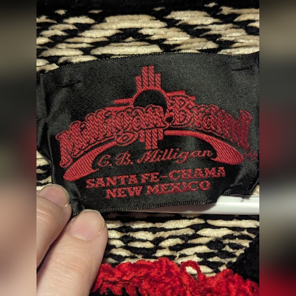 Milligan Brand CB Milligan Chenille Sweater Jacket Western Rare New Mexico L/XL - Picture 2 of 6